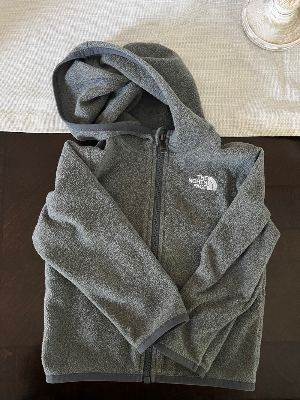 The North Face Kids Gray Fleece Zip Hoodie